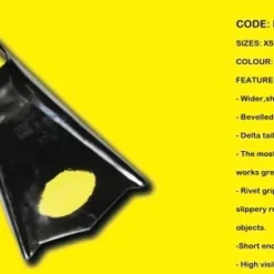 Mike Stewart Viper Bodyboard Fins - Black/ Yellow Dot - Stiff Flex -surf Sales 1213849 2