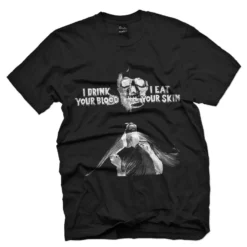 PLASTIC PEOPLE Drink Blood T Shirt - Black