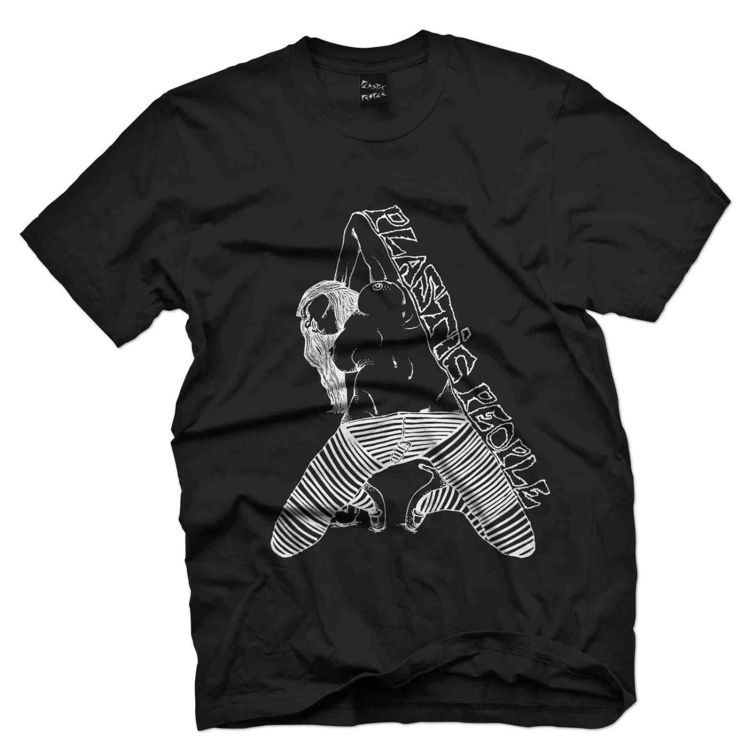 PLASTIC PEOPLE Stripper T Shirt - Black 3 PLASTIC PEOPLE Stripper T Shirt - Black