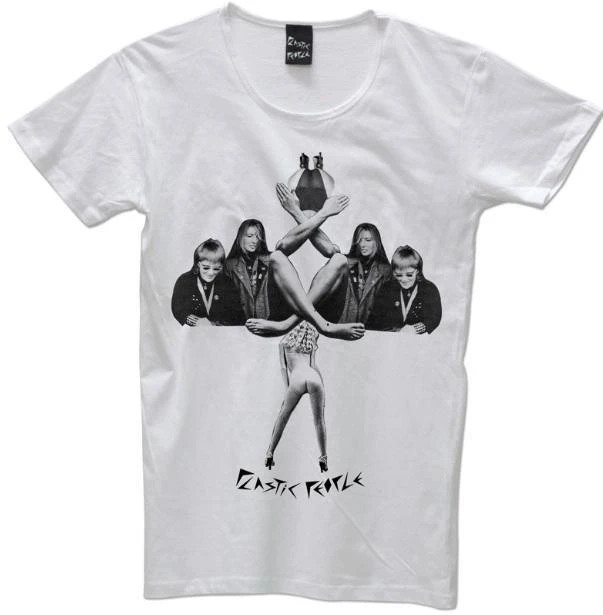 PLASTIC PEOPLE Mystery Girls T Shirt - White 3 PLASTIC PEOPLE Mystery Girls T Shirt - White