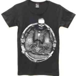 PLASTIC PEOPLE Skeleton Egg T Shirt - Black