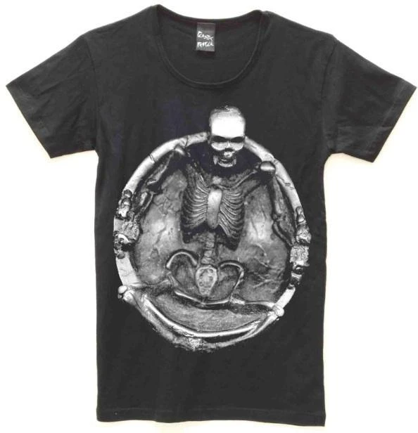 PLASTIC PEOPLE Skeleton Egg T Shirt - Black 3 PLASTIC PEOPLE Skeleton Egg T Shirt - Black