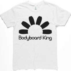 Bodyboard King Logo T Shirt - White / Black Logo