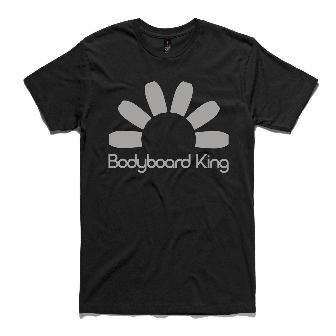 Bodyboard King Logo T Shirt - Black / Silver Logo 3 Bodyboard King Logo T Shirt - Black / Silver Logo