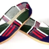 Applegator Shoes - Tartan Stripe With Navy Toe 1 Applegator Shoes - Tartan Stripe With Navy Toe -surf Sales 470841