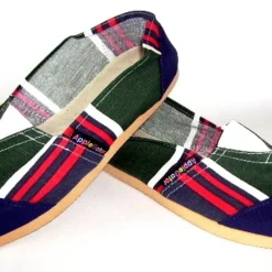 Applegator Shoes - Tartan Stripe With Navy Toe