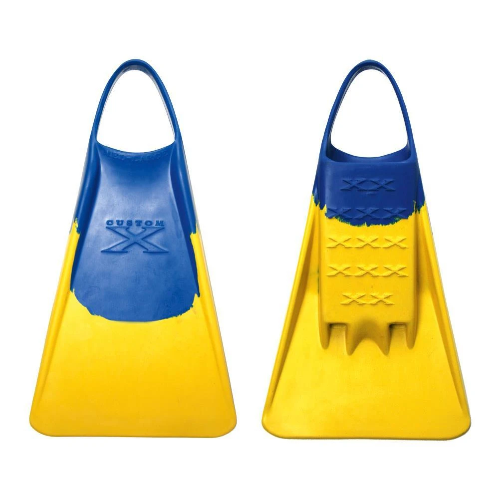 CUSTOM X FINS - BLUE/ YELLOW 3 CUSTOM X FINS - BLUE/ YELLOW