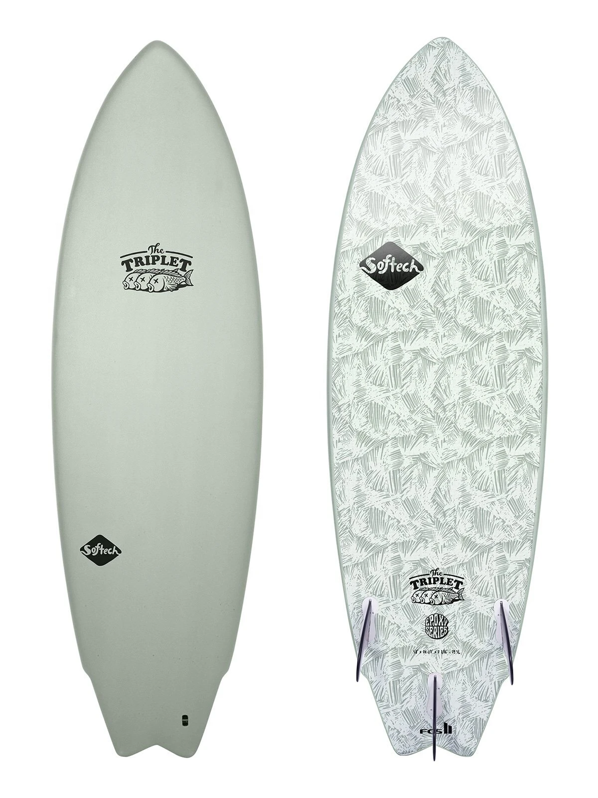 SOFTECH SOFT SURFBOARD Triplet Epoxy Thruster - 6'0 3 SOFTECH SOFT SURFBOARD Triplet Epoxy Thruster - 6'0