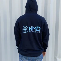 NMD Bodyboards Logo Hooded Jumper - Navy Blue // Light Blue