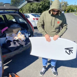 VS Bodyboards Logo Hooded Jumper - Army // Red -surf Sales 639923 2