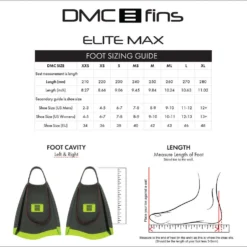 DMC Elite Max Fin - Charcoal/ Flouro -surf Sales 640465 2