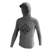 Hubboards Long Sleeve Hooded Rashvest - Grey (Black Print) -surf Sales 642776