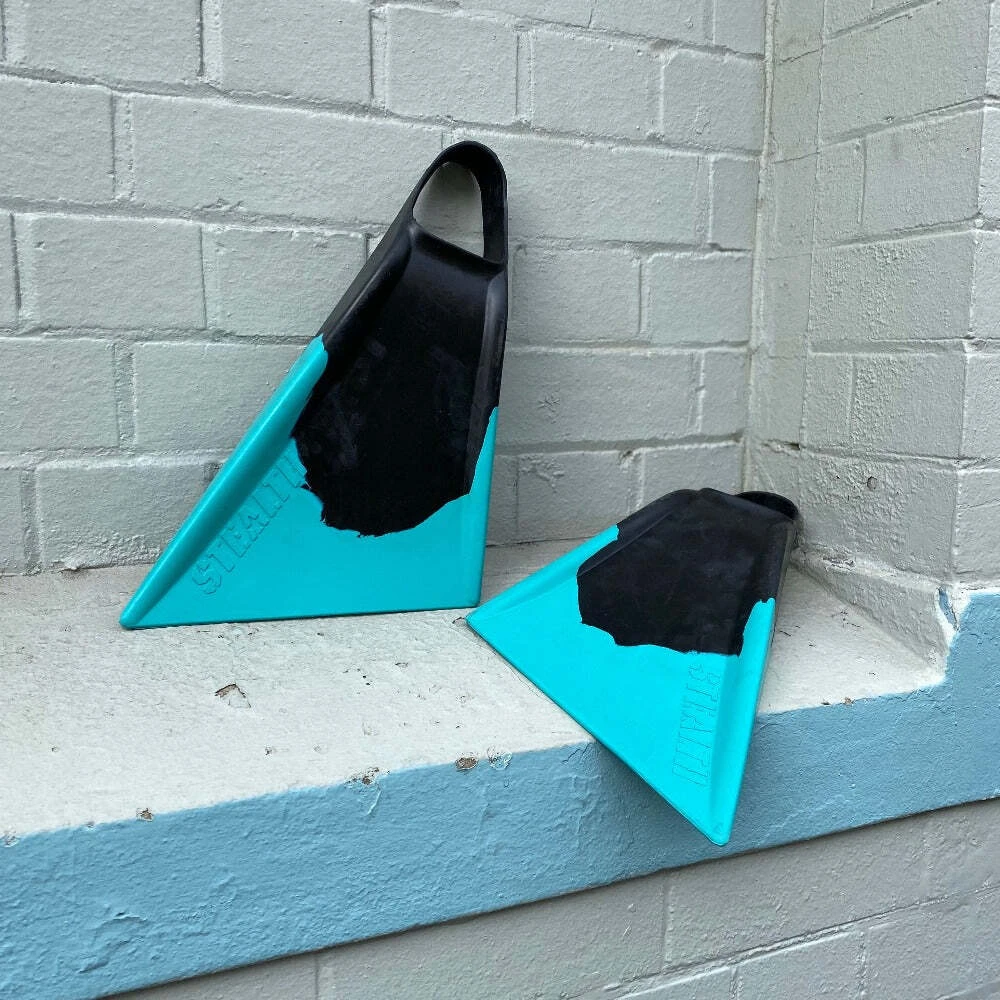 STEALTH S2 FINS - Super Soft Flex Black //Teal 6 STEALTH S2 FINS - Super Soft Flex Black //Teal - Image 4