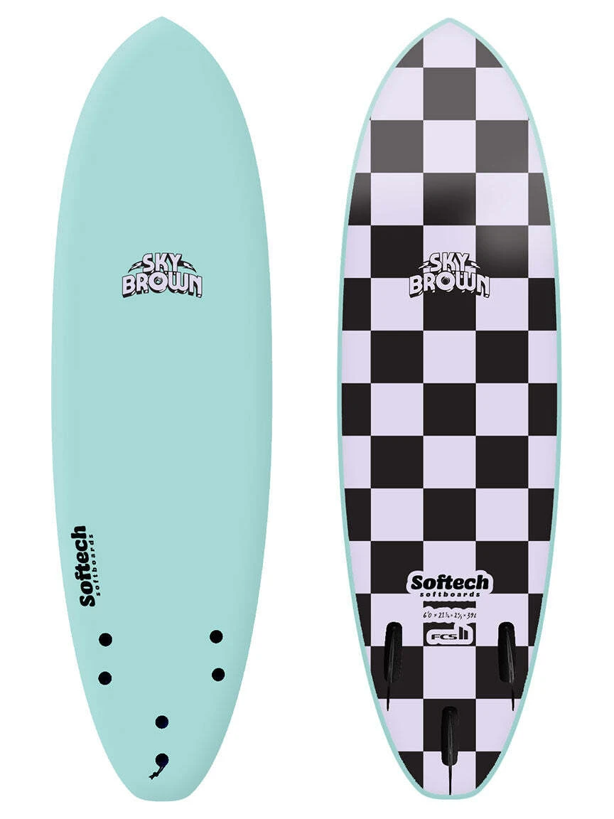 SOFTECH SOFT SURFBOARD Sky Brown Shortboard Thruster - 6'0 3 SOFTECH SOFT SURFBOARD Sky Brown Shortboard Thruster - 6'0
