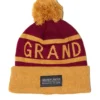 GRAND FLAVOUR Get Ahead Beanie - Burgundy/ Gold