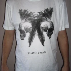 PLASTIC PEOPLE Sioux Skull T Shirt - White