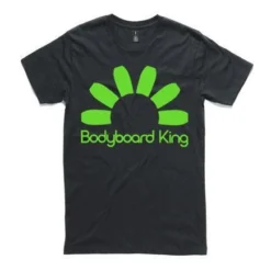 Bodyboard King Logo T Shirt - Black / Green Logo