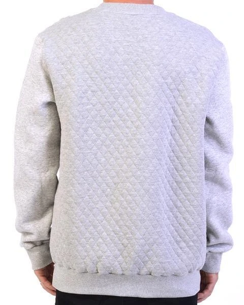GRAND FLAVOUR Quilted Crew Neck - Grey 4 GRAND FLAVOUR Quilted Crew Neck - Grey - Image 2