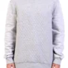 GRAND FLAVOUR Quilted Crew Neck - Grey