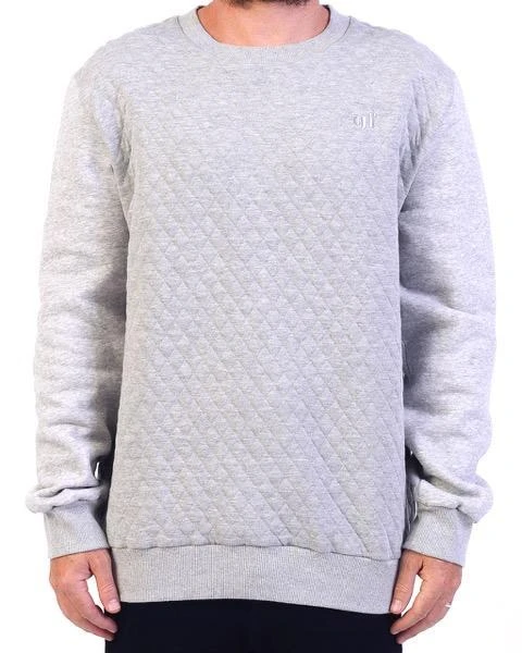 GRAND FLAVOUR Quilted Crew Neck - Grey 3 GRAND FLAVOUR Quilted Crew Neck - Grey