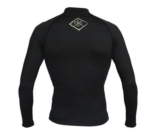 REEFLEX WETSUITS Long Sleeve Rashvest - Black (Silver Print) 4 REEFLEX WETSUITS Long Sleeve Rashvest - Black (Silver Print) - Image 2