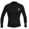 REEFLEX WETSUITS Long Sleeve Rashvest - Black (Silver Print) -surf Sales 9153913