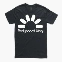 Bodyboard King Logo T Shirt - Black / White Logo
