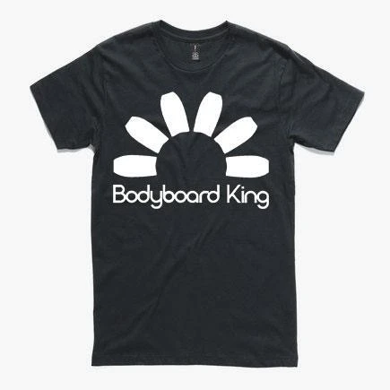 Bodyboard King Logo T Shirt - Black / White Logo 3 Bodyboard King Logo T Shirt - Black / White Logo