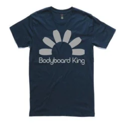 Bodyboard King Logo T Shirt - Navy / Grey Logo