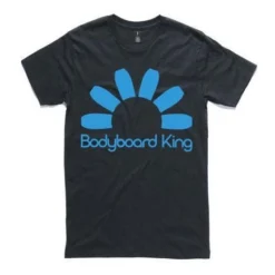 Bodyboard King Logo T Shirt - Black / Blue Logo