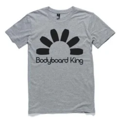 Bodyboard King Logo T Shirt - Grey / Black Logo