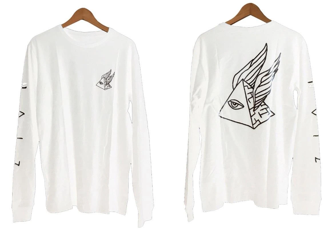 ZION WETSUITS Pyramid Scheme Long Sleeve T Shirt - White 3 ZION WETSUITS Pyramid Scheme Long Sleeve T Shirt - White