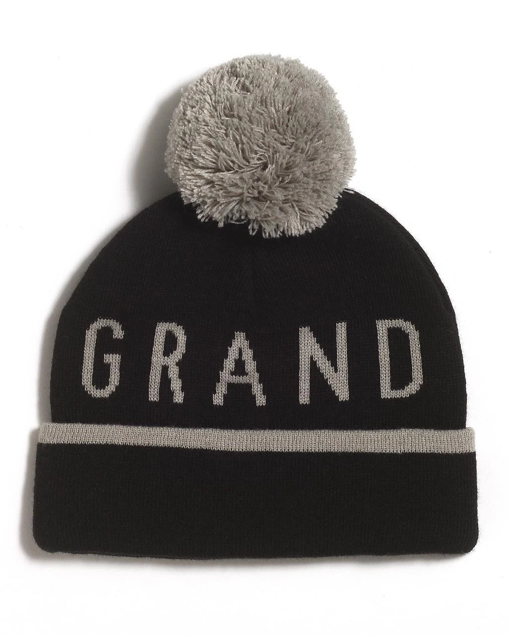 GRAND FLAVOUR Striptease Beanie - Black/ Grey 3 GRAND FLAVOUR Striptease Beanie - Black/ Grey