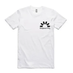 Bodyboard King Logo T Shirt - White / Front Black Logo