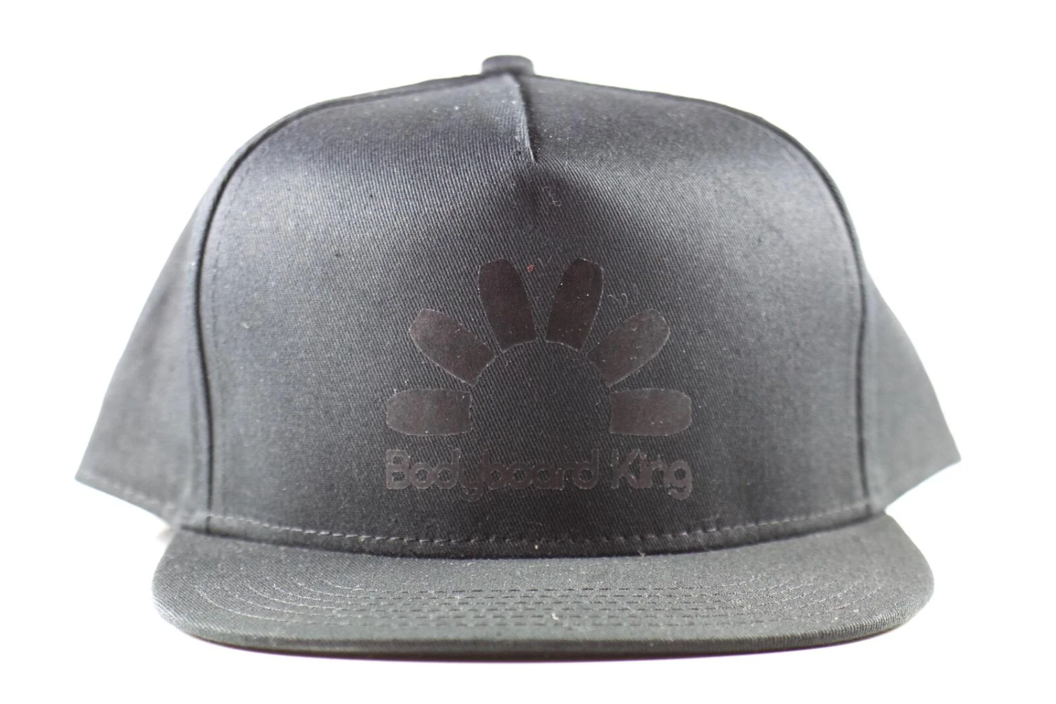 Bodyboard King Snap Back Hat - Black/ Black Logo 5 Bodyboard King Snap Back Hat - Black/ Black Logo - Image 3
