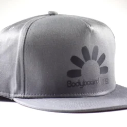Bodyboard King Snap Back Hat - Grey/ Black Logo