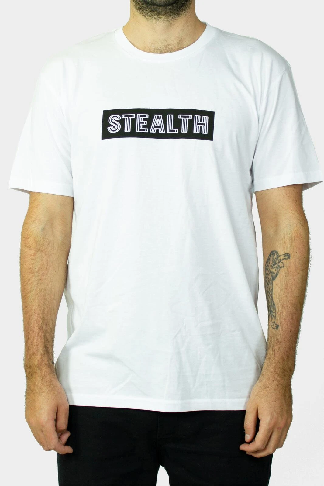 STEALTH BODYBOARDS Logo T Shirt - White 3 STEALTH BODYBOARDS Logo T Shirt - White