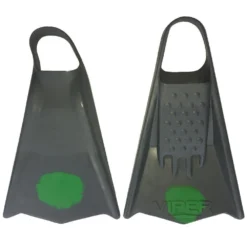 Mike Stewart Viper Bodyboard Fins - Grey/ Green Dot - Soft Flex