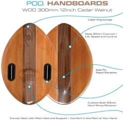 POD Handboards - Woo 12' Cedar & Walnut Handplane -surf Sales 9386655 8