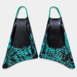 STEALTH S1 SUPREME FINS - Black/ Teal Pattern