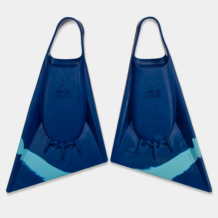 STEALTH S2 Pinnacle FINS - Navy Blue/ Ice Blue Stripe 4 STEALTH S2 Pinnacle FINS - Navy Blue/ Ice Blue Stripe - Image 2