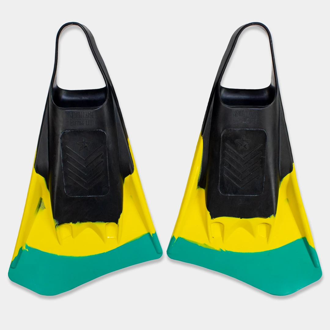STEALTH S4 FINS - Retro - Black/ Yellow/ Emerald Green 4 STEALTH S4 FINS - Retro - Black/ Yellow/ Emerald Green - Image 2